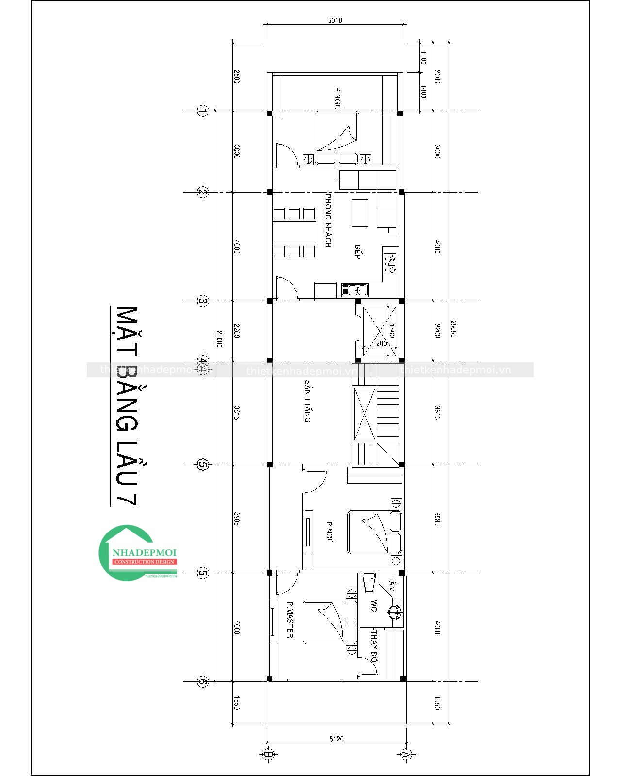 Mẫu nhà phố mặt tiền 5m có tầng hầm kinh doanh văn phòng
