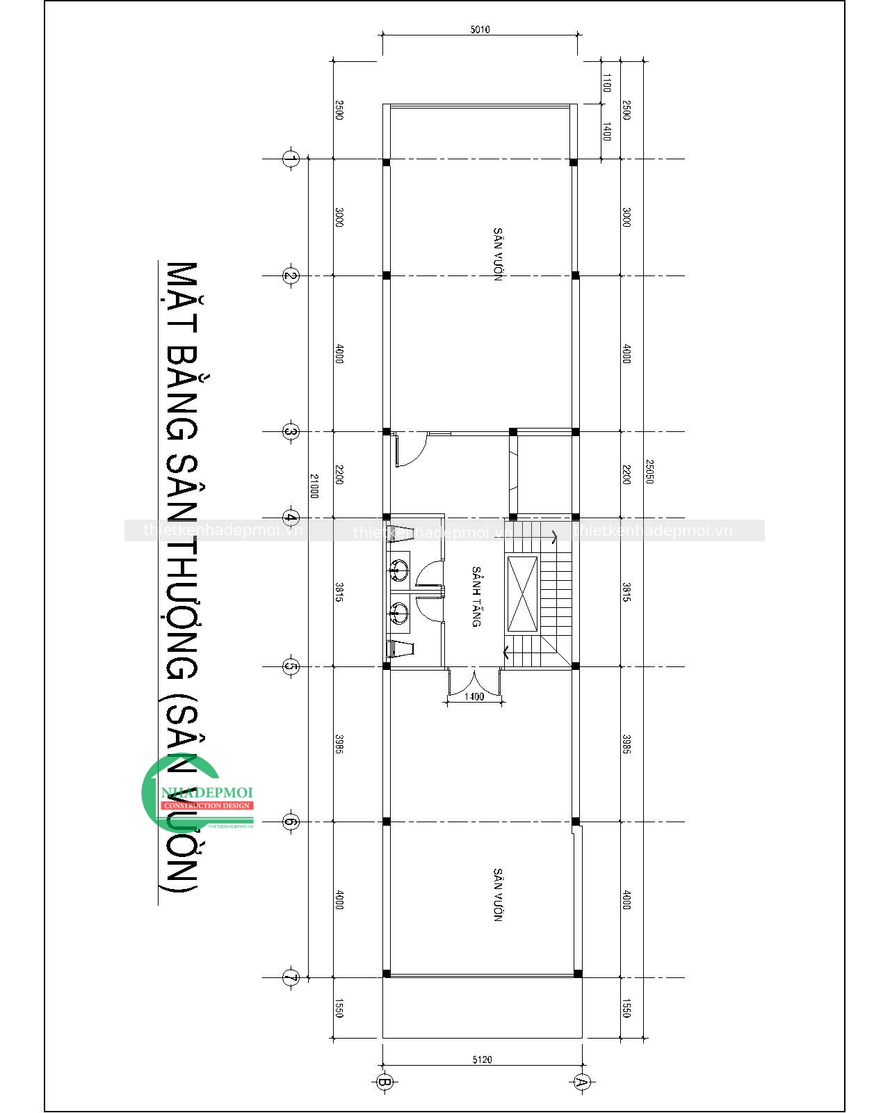 Mẫu nhà phố mặt tiền 5m có tầng hầm kinh doanh văn phòng