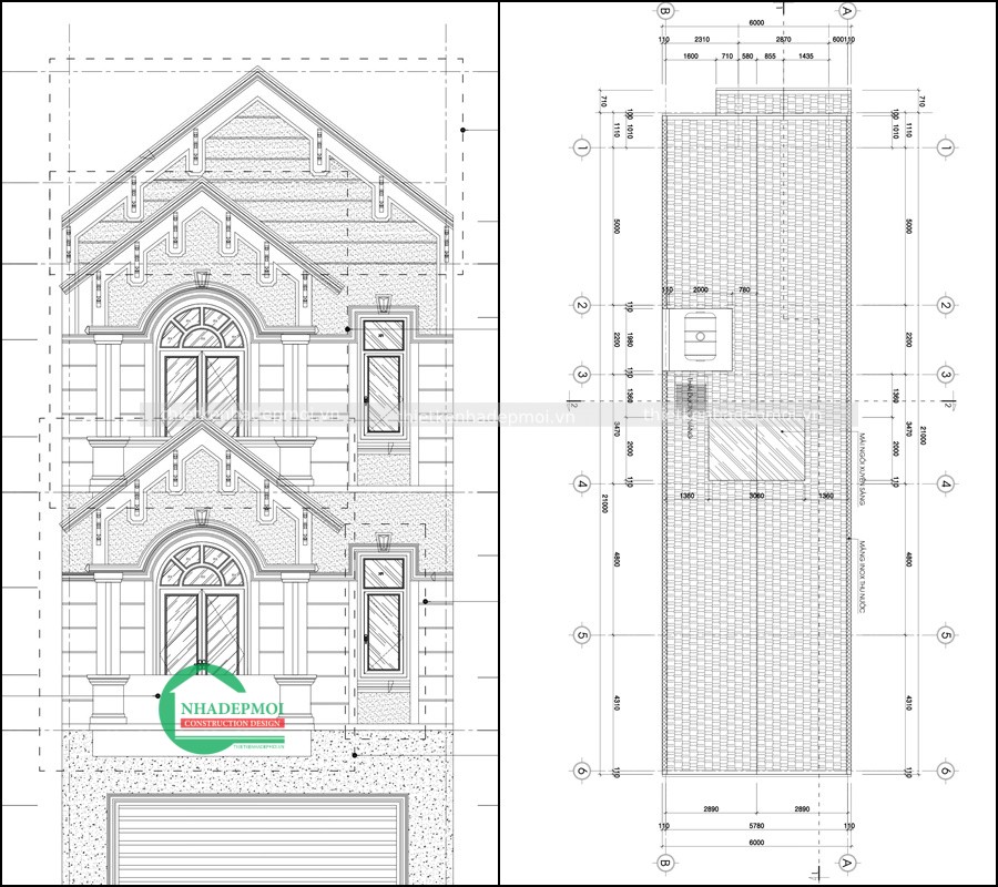 Mẫu nhà lệch tầng 6m mặt tiền kết hợp kinh doanh anh chinh - msnpmt2020
