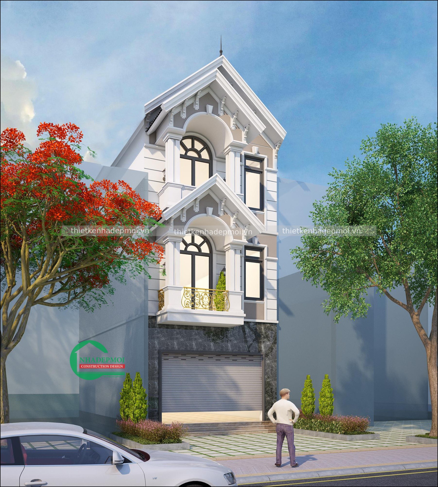 Mẫu nhà lệch tầng 6m mặt tiền kết hợp kinh doanh anh chinh - msnpmt2020