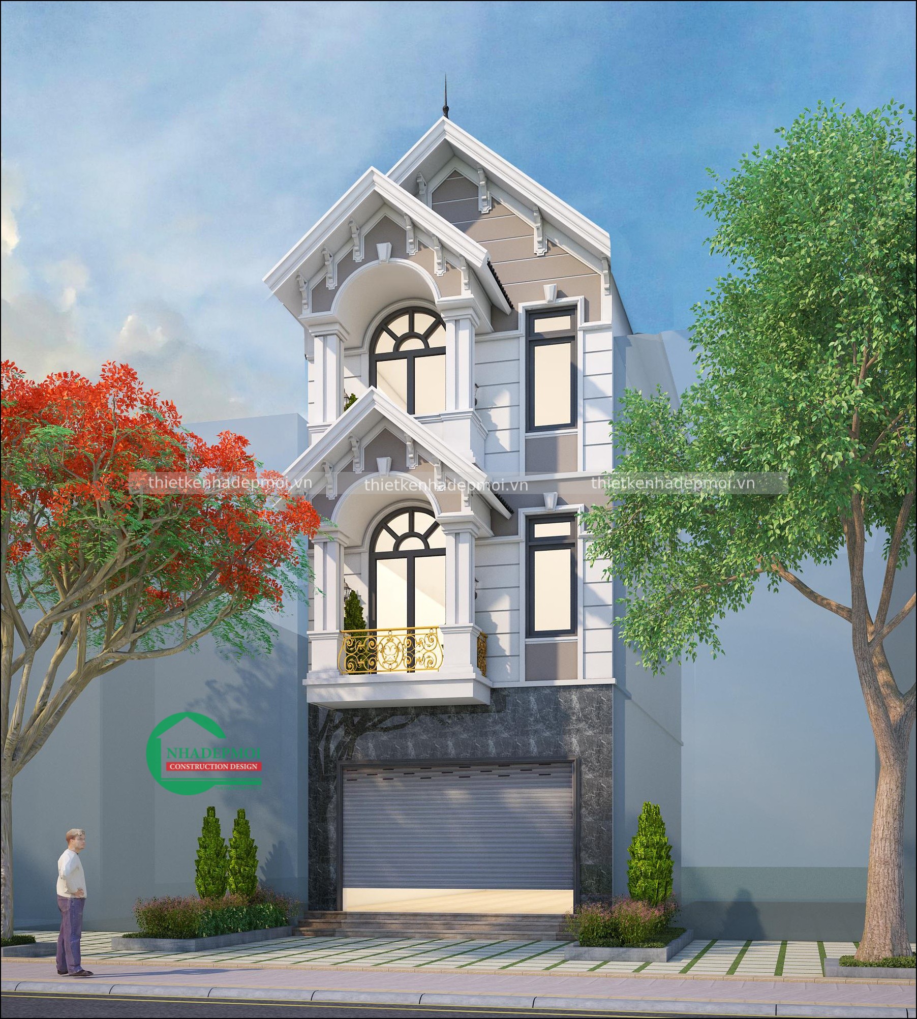 Mẫu nhà lệch tầng 6m mặt tiền kết hợp kinh doanh anh chinh - msnpmt2020