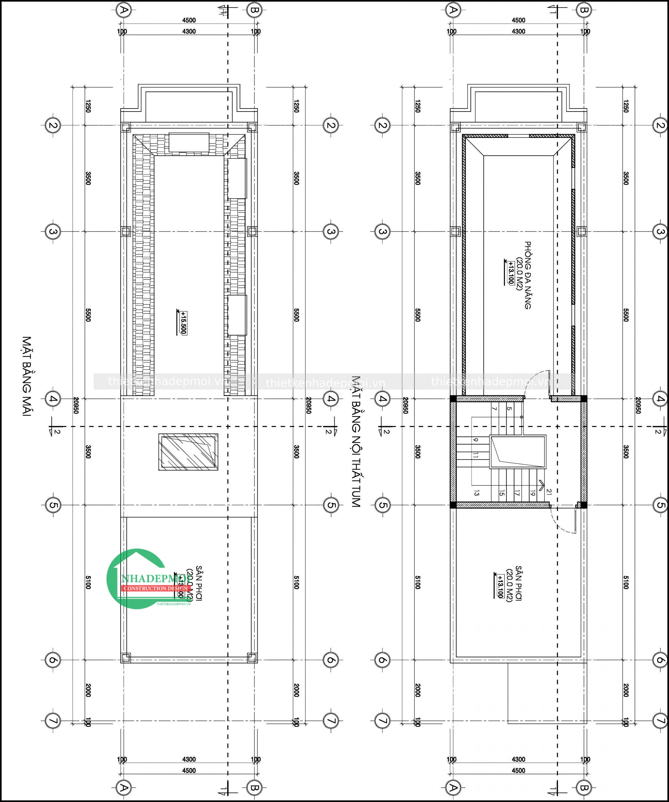 Mặt tiền thiết kế nhà phố bán cổ điển 4 tầng 4.5m đẹp anh ngân - npbcd2020