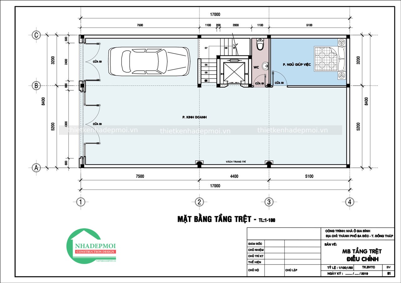 Mẫu nhà phố mặt tiền kiến trúc pháp 1 trệt 4 lầu sân thượng