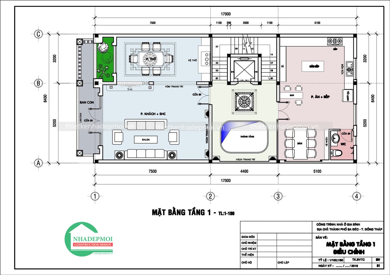 Mẫu nhà phố mặt tiền kiến trúc pháp 1 trệt 4 lầu sân thượng