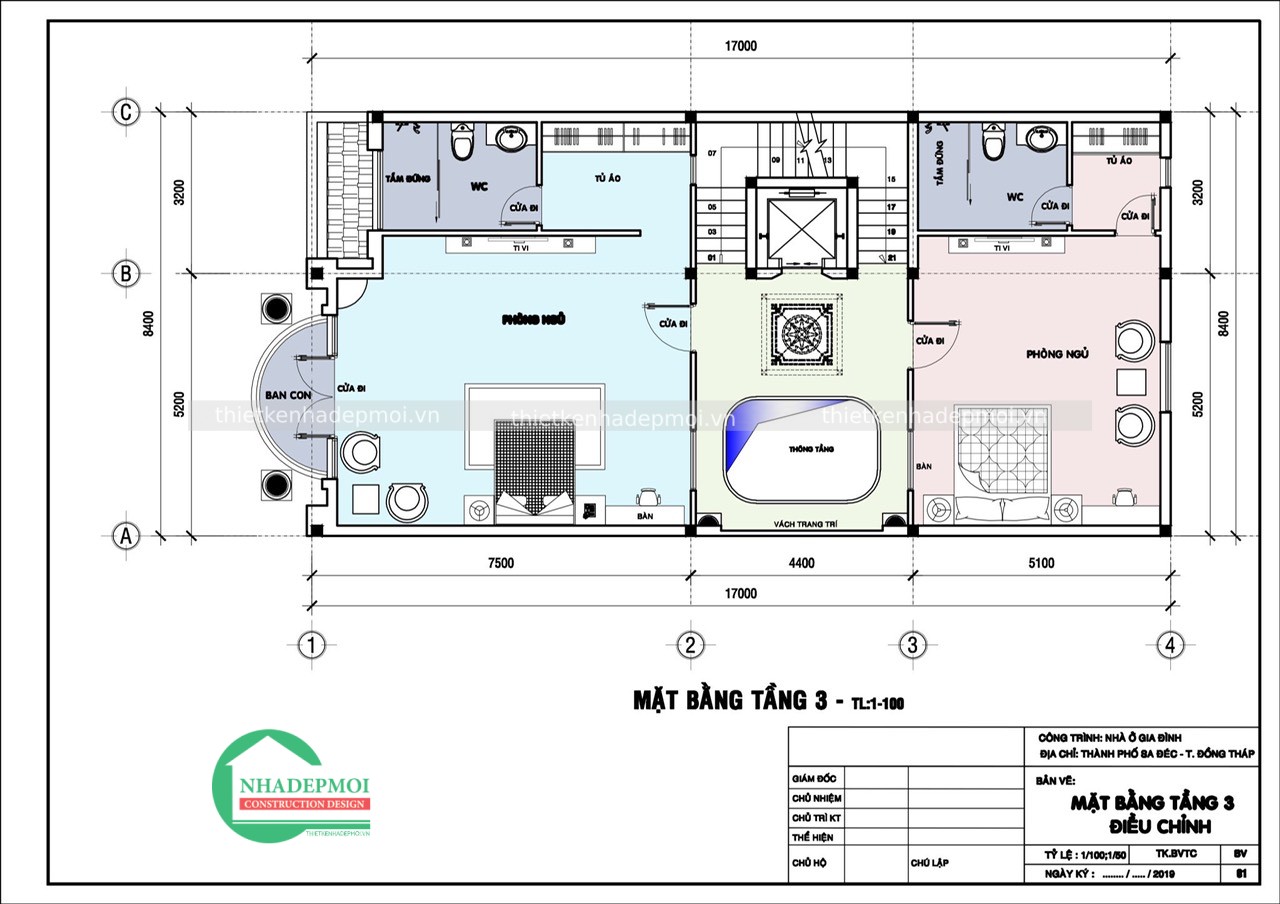 Mẫu nhà phố mặt tiền kiến trúc pháp 1 trệt 4 lầu sân thượng