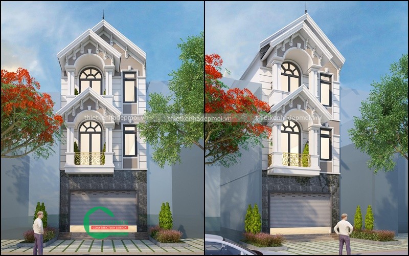 Mẫu nhà lệch tầng 6m mặt tiền kết hợp kinh doanh anh chinh - msnpmt2020