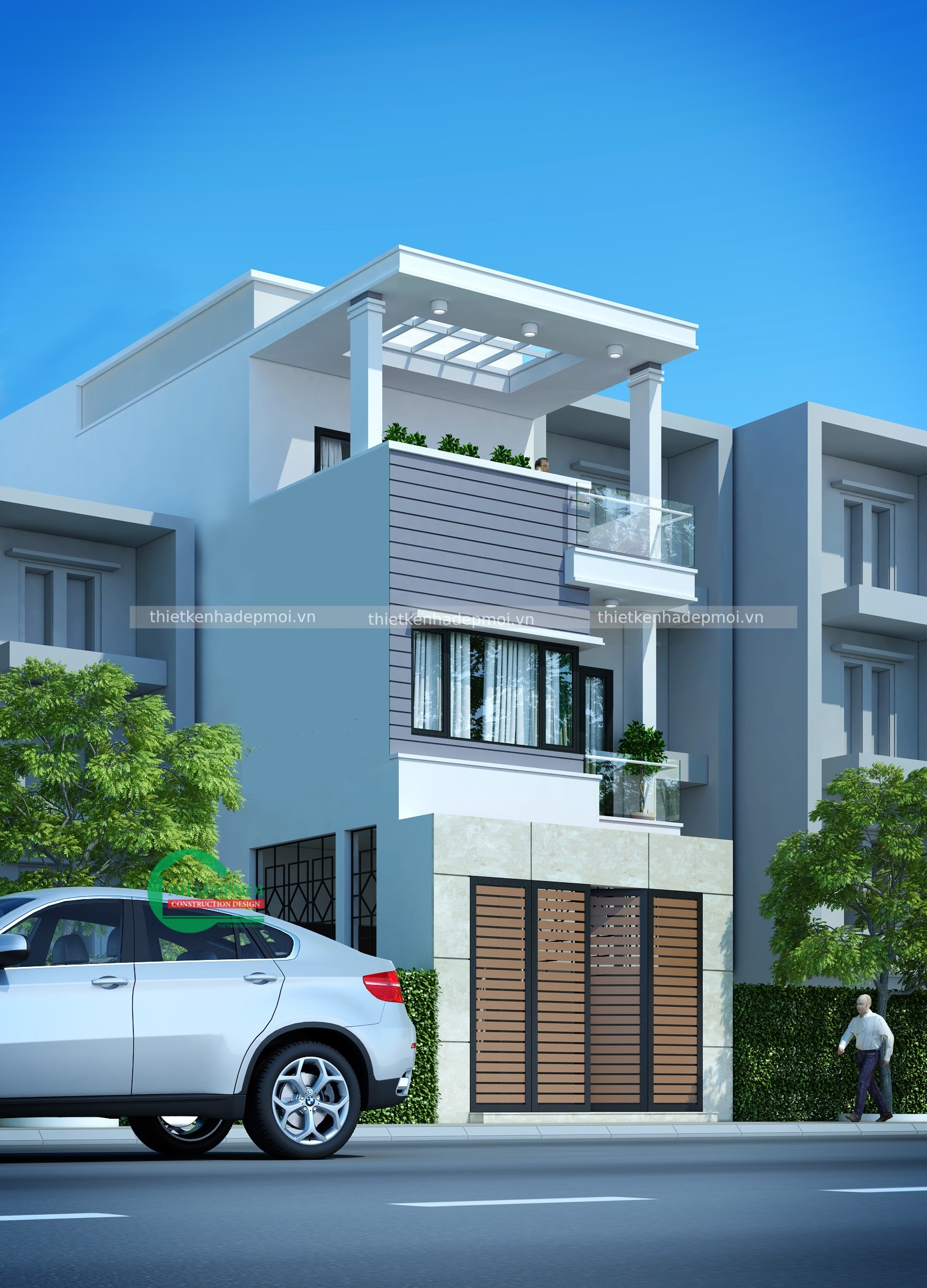 Nhà phố mặt tiền 5m kết hợp kinh doanh 2.5 tầng anh hướng - msnpd2022