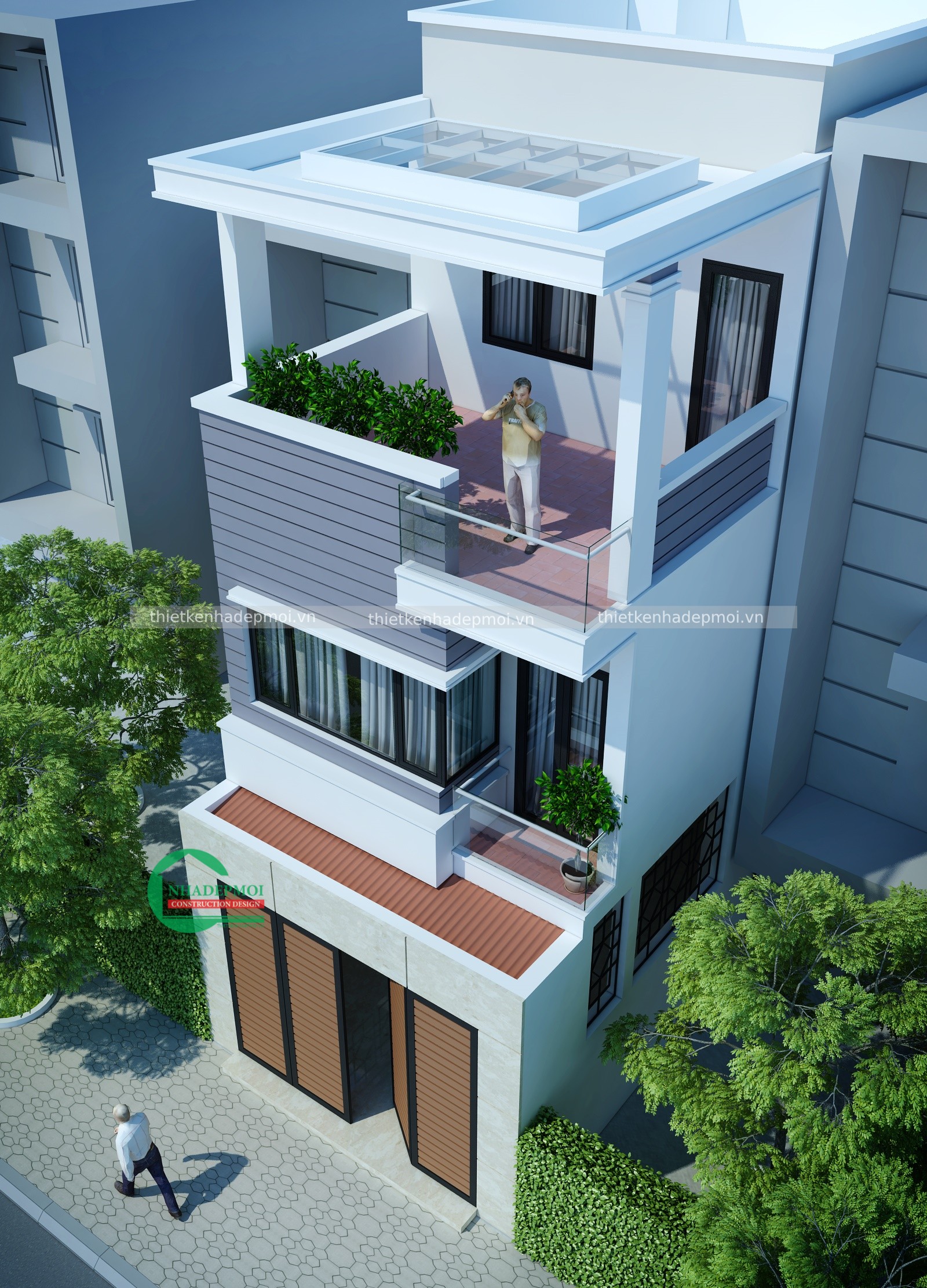 Nhà phố mặt tiền 5m kết hợp kinh doanh 2.5 tầng anh hướng - msnpd2022