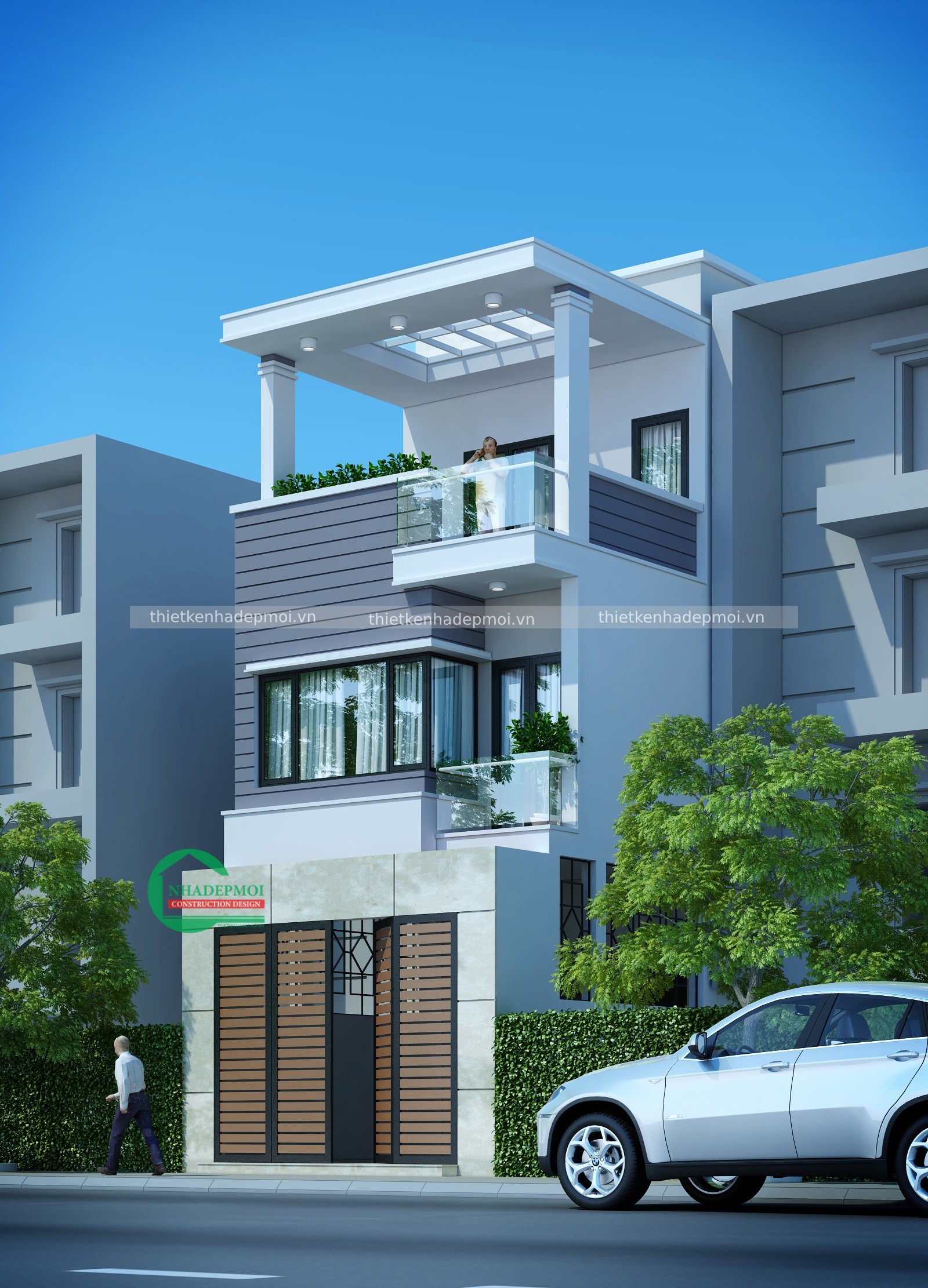 Nhà phố mặt tiền 5m kết hợp kinh doanh 2.5 tầng anh hướng - msnpd2022