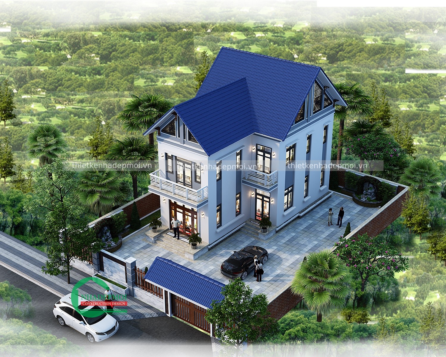 nhà hiện đại 2 tầng