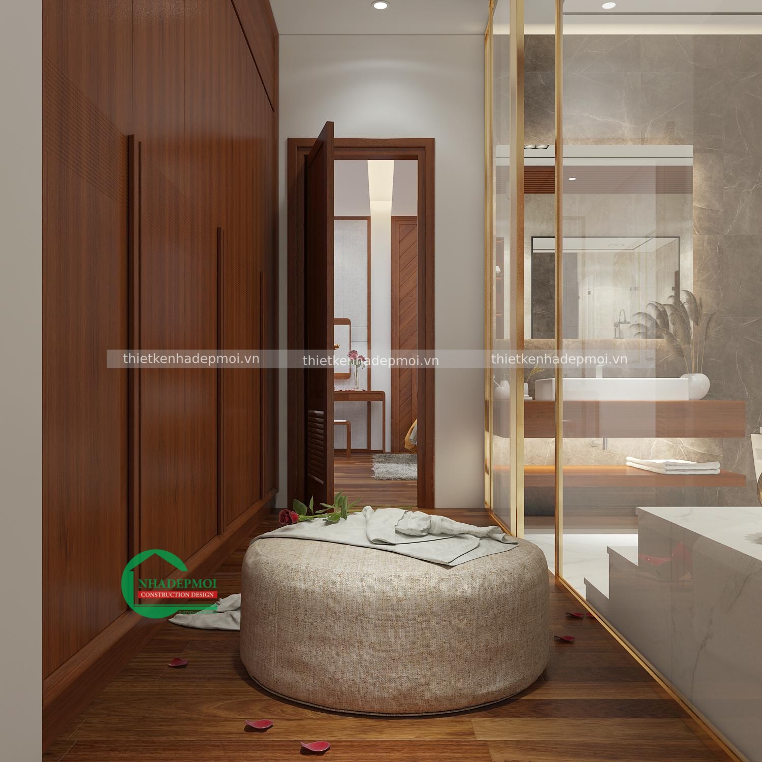 Mẫu thiết kế nội thất gỗ đẹp cho biệt thự anh tuấn - msntg2020