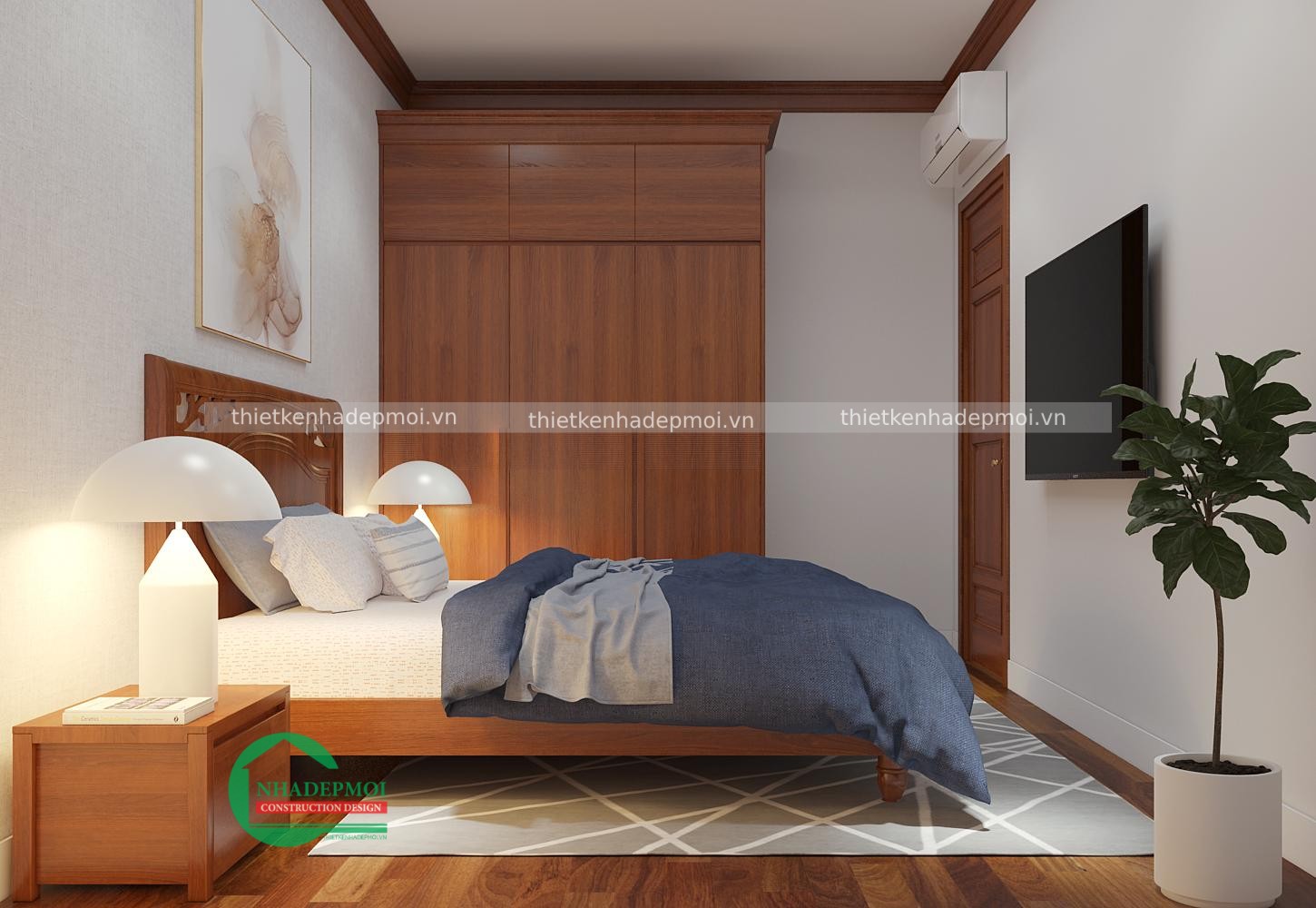 Mẫu thiết kế nội thất gỗ đẹp cho biệt thự anh tuấn - msntg2020