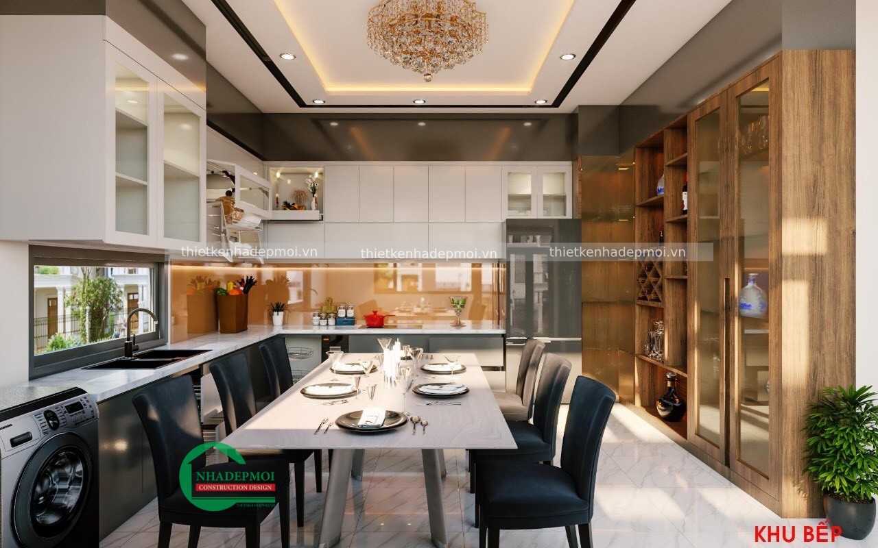 Mẫu nội thất nhà phố đẹp 100m2 anh thanh - msntnp2020
