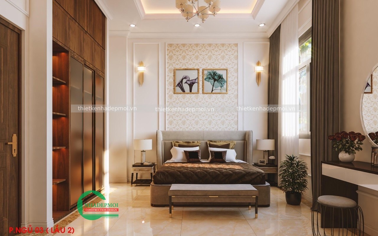 Mẫu nội thất nhà phố đẹp 100m2 anh thanh - msntnp2020