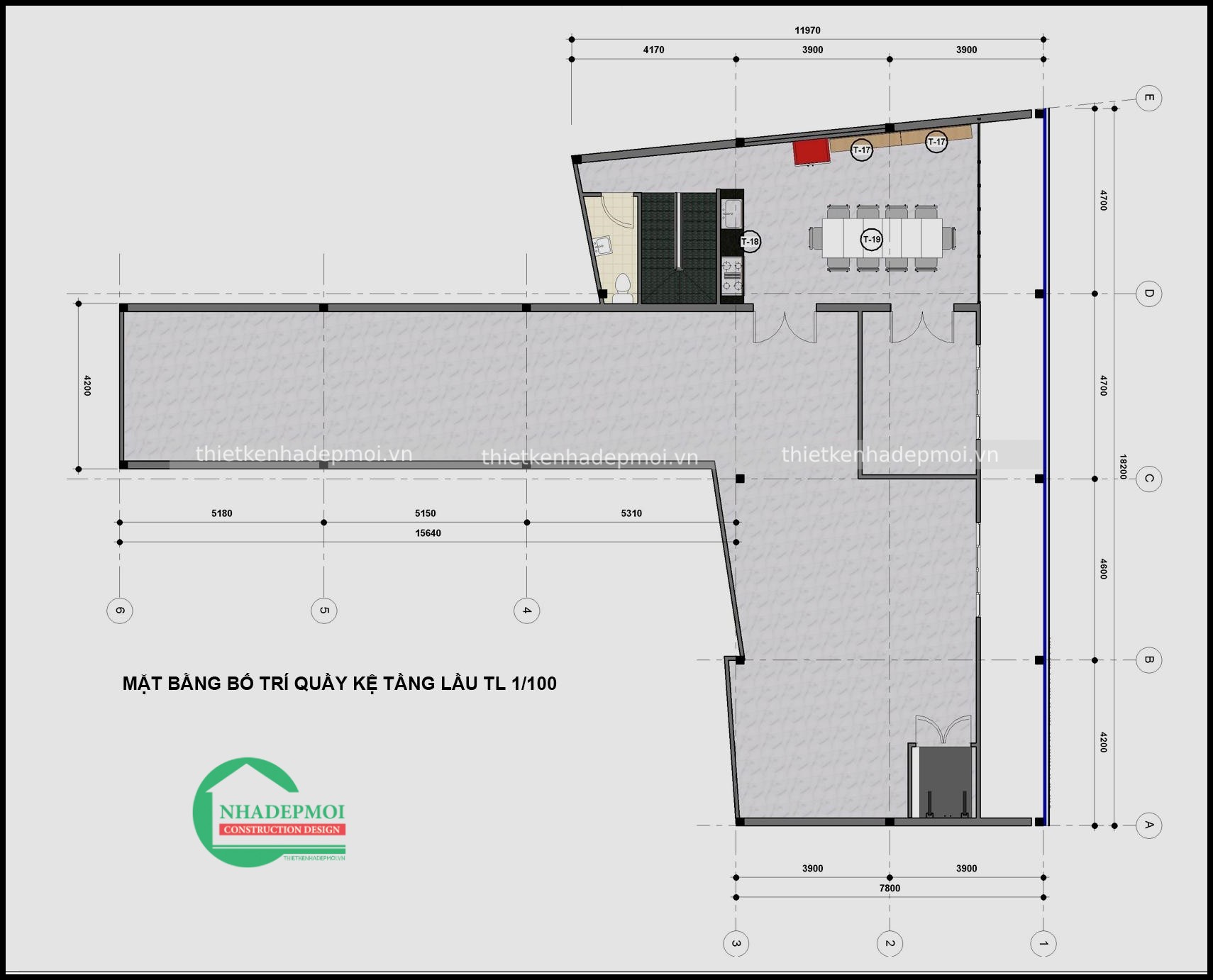 Bản vẽ thiết kế thi công showroom 2 tầng hiện đại anh sơn - mstksr2020