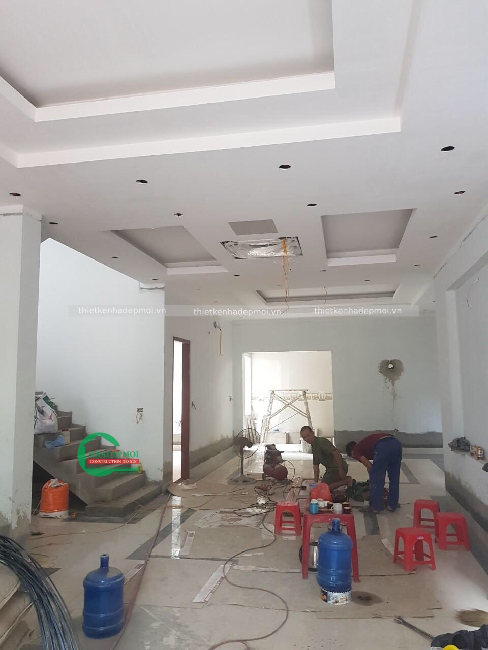 Cập nhật xây dựng biệt thự 2.5 tầng 140m2 rộng 9m anh hải - msxdbt7578
