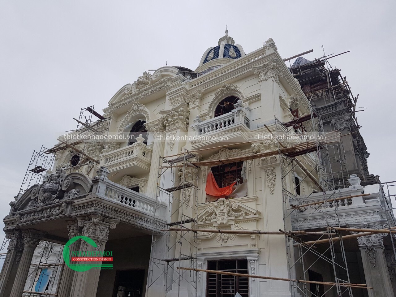 Hình ảnh thi công lâu đài dinh thự tuấn linh thanh hóa - mslđ4636