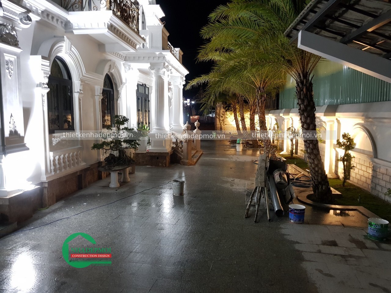 Thi công biệt thự cổ điển 2 tầng 700m2 có sân vườn trọn gói anh duy tiền giang - msxd2020