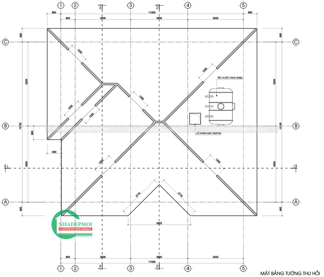 Mẫu nhà 3 gian mái ngói đẹp ở quê thiết kế hiện đại anh nam - msnoq2020