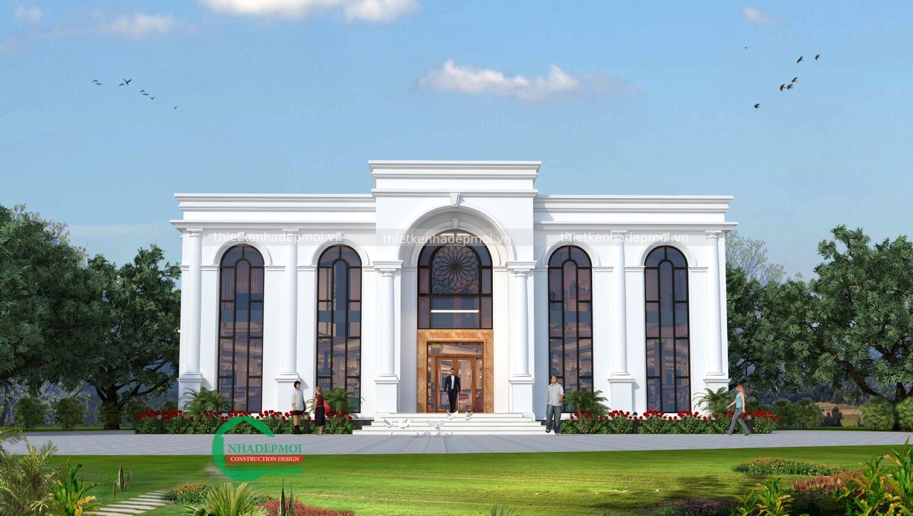 Mẫu nhà văn phòng làm việc tuấn linh 2 tầng hiện đại - msvp2020