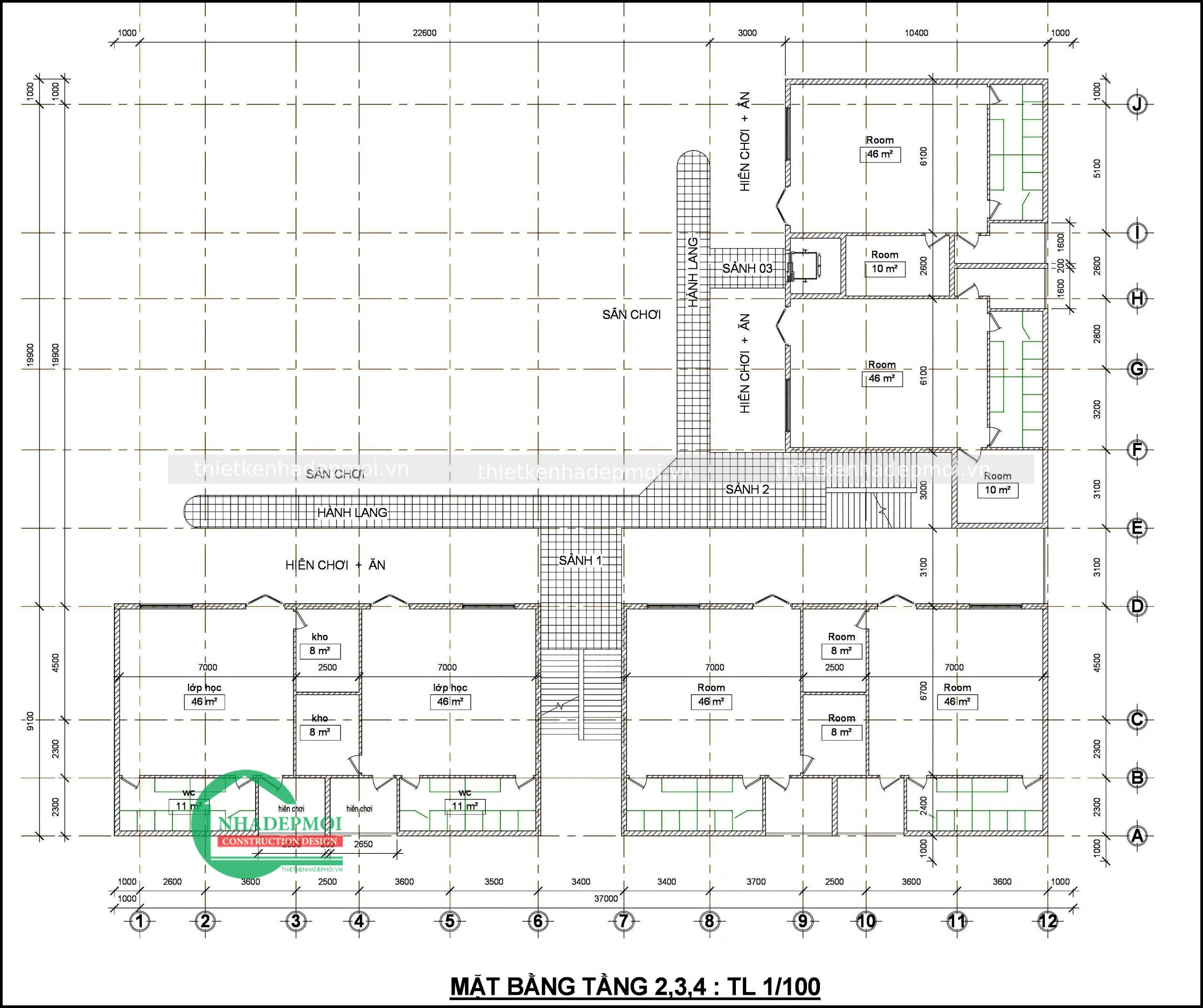 Mẫu thiết kế trường mầm non quốc tế đại phước - mstkmn2020