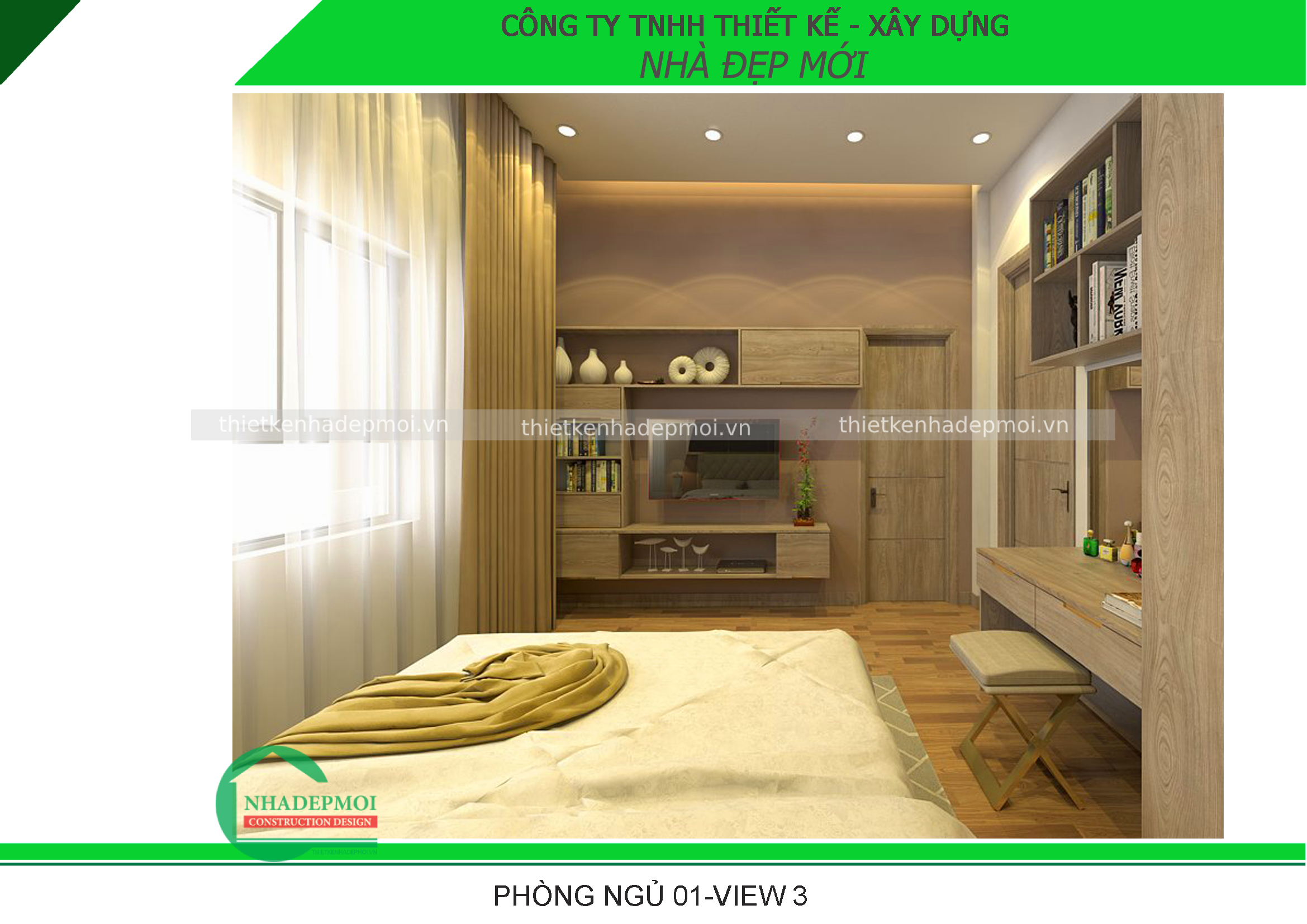 Mẫu nội thất nhà phố anh hiền long an