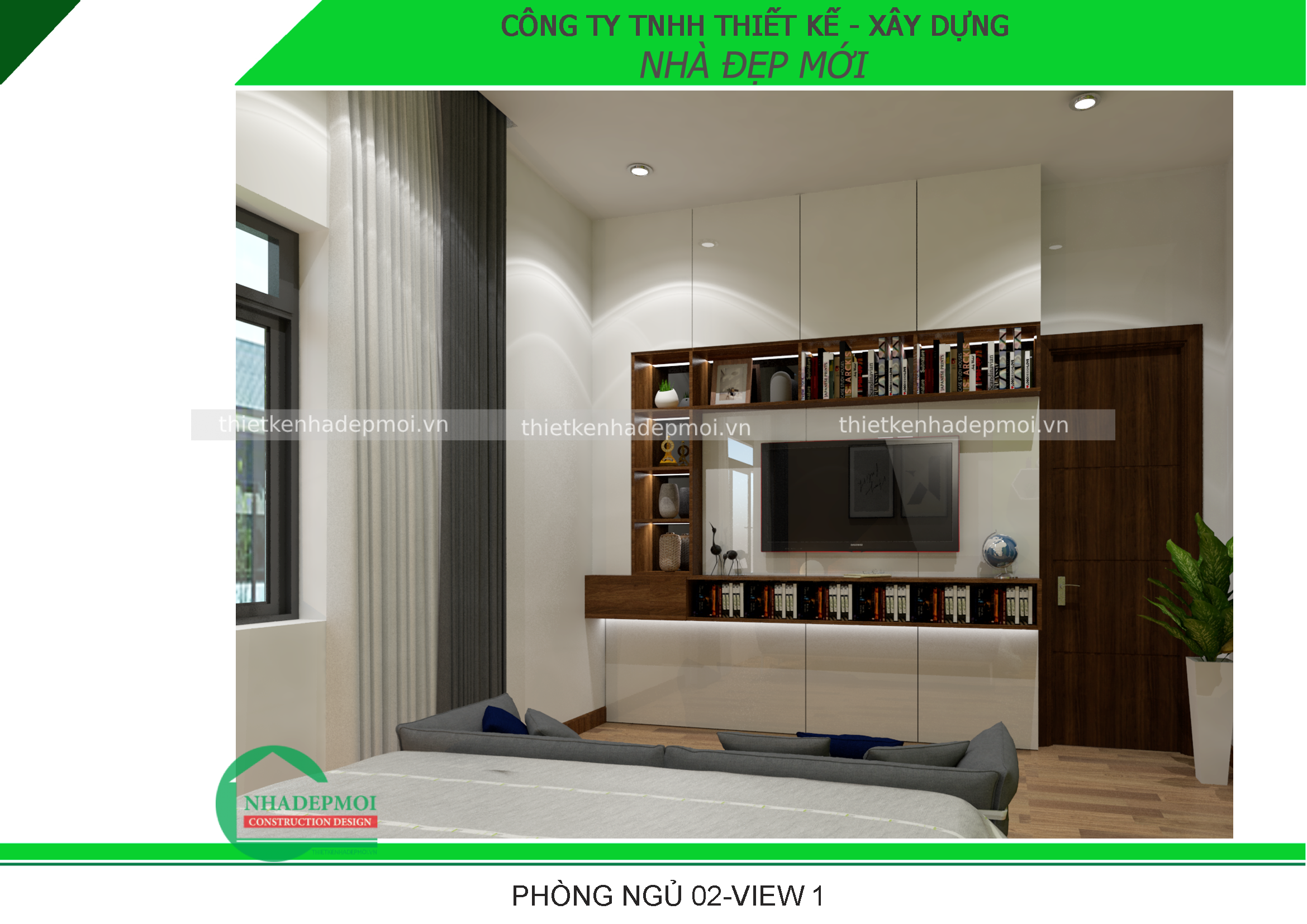 Mẫu nội thất nhà phố anh hiền long an