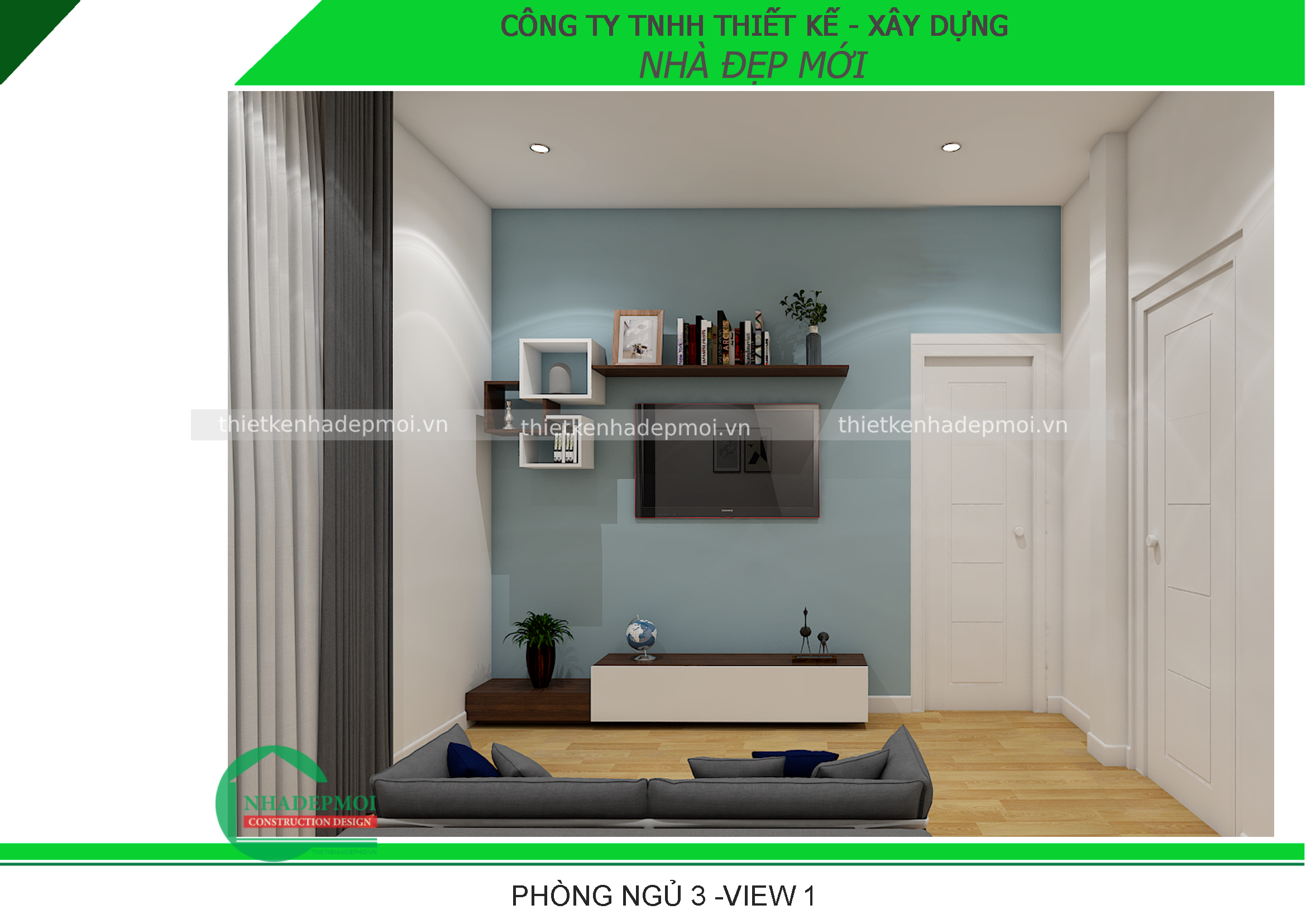 Mẫu nội thất nhà phố anh hiền long an