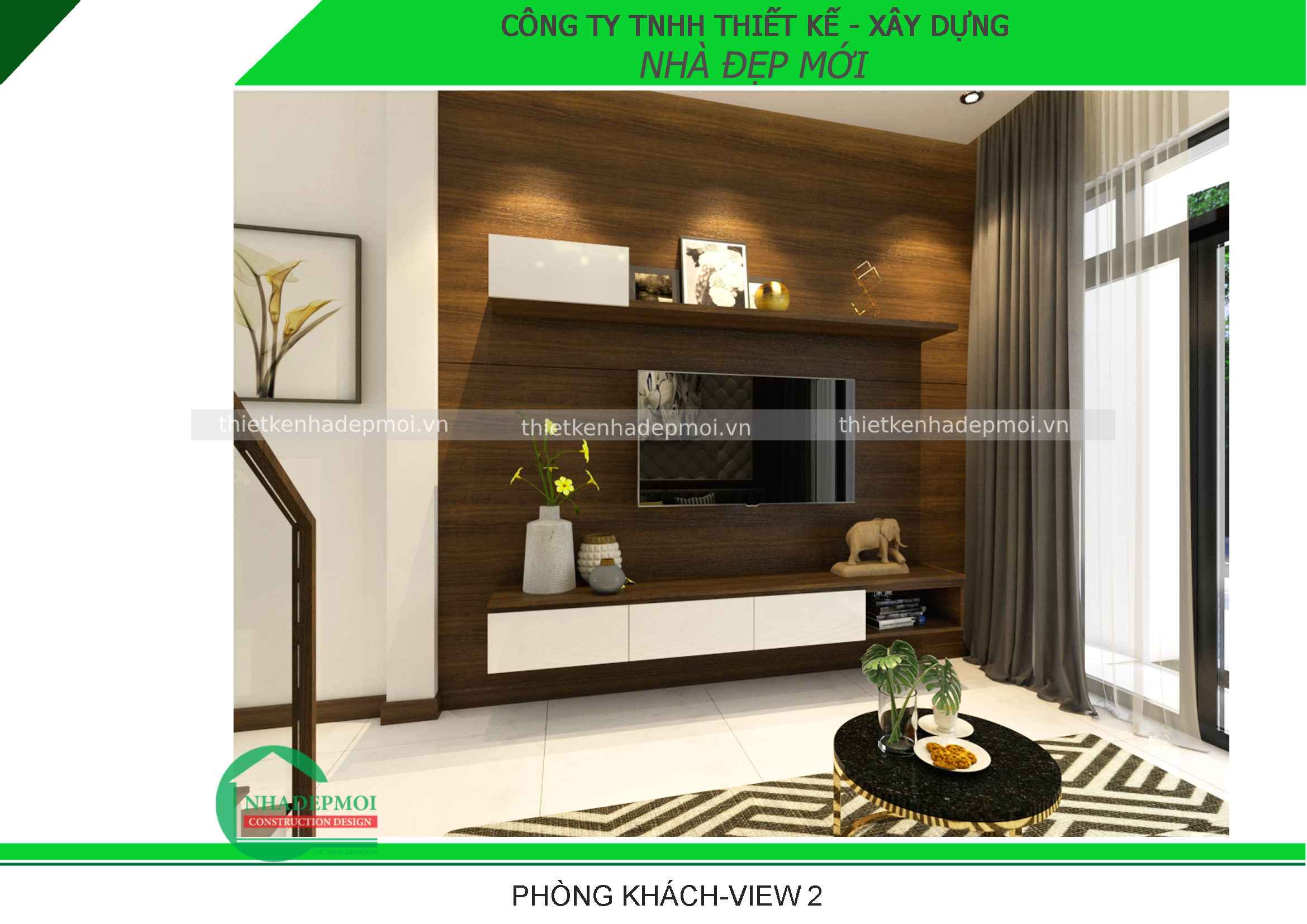 Mẫu nội thất nhà phố anh hiền long an