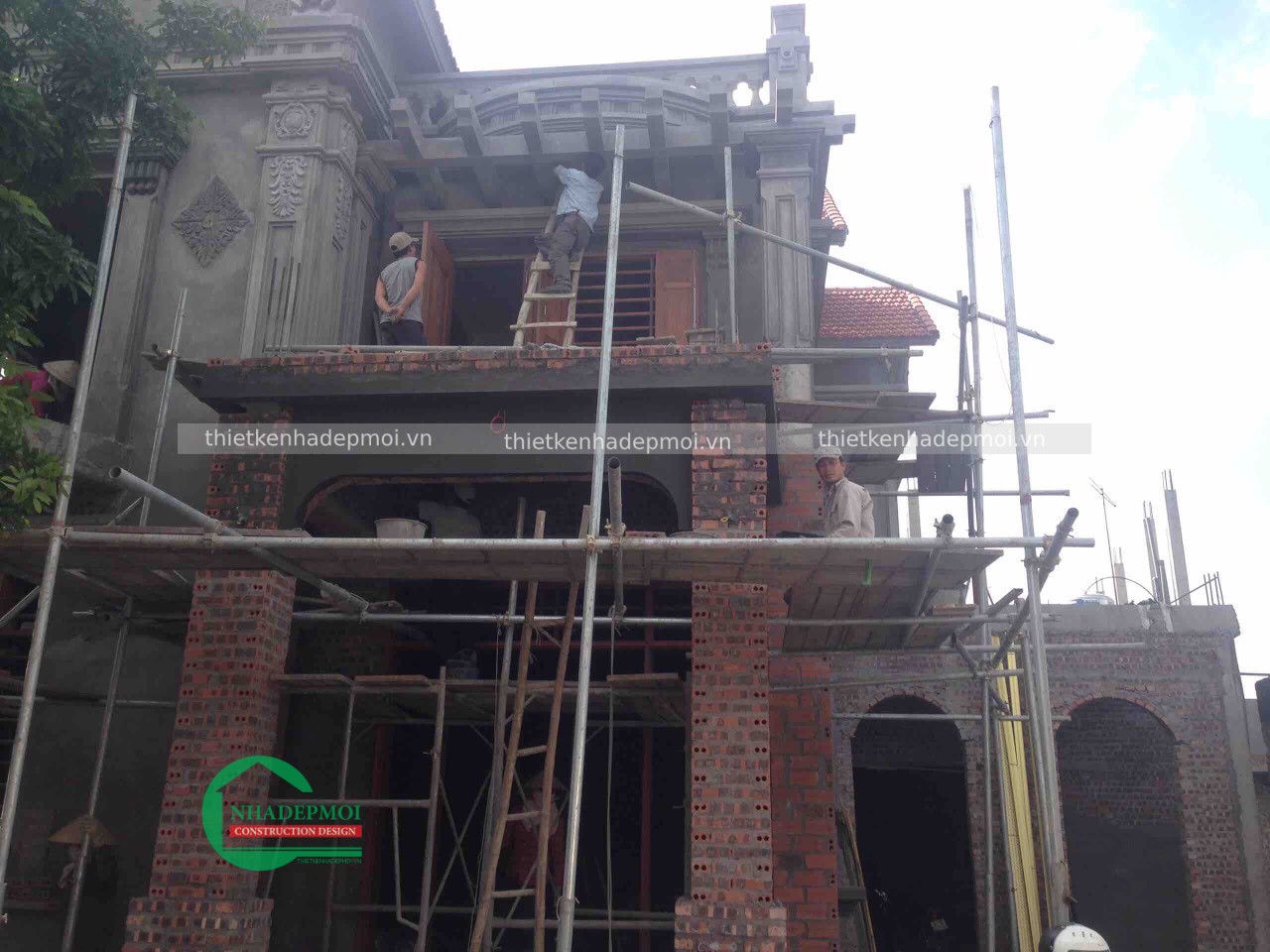 Khám phá hình ảnh xây biệt thự đẹp 2 tầng anh sự - msxbt6473