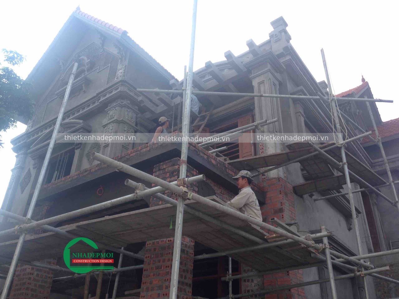 Khám phá hình ảnh xây biệt thự đẹp 2 tầng anh sự - msxbt6473