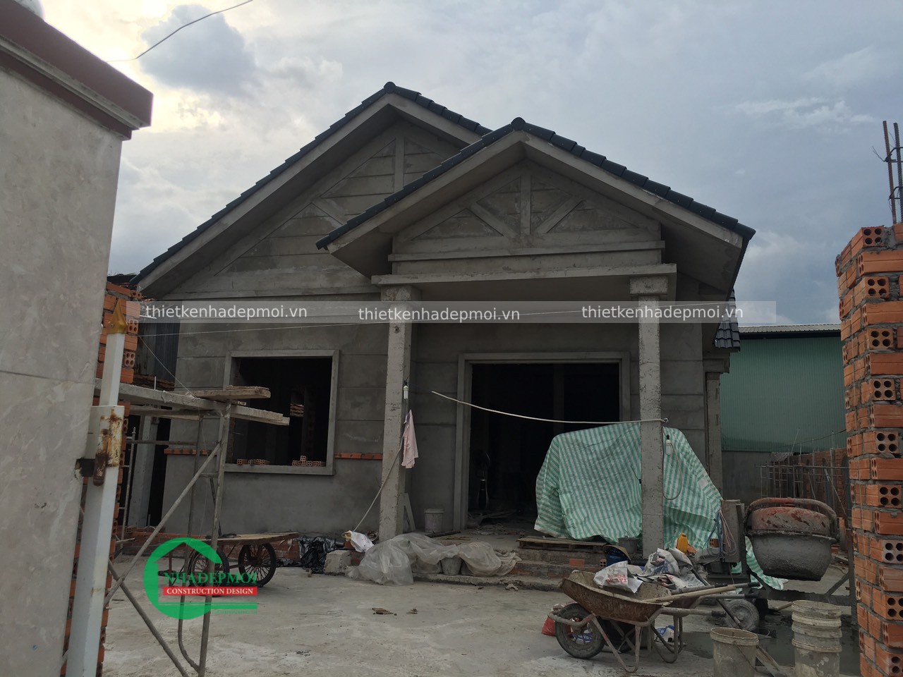 Công ty xây nhà cấp 4 mái thái ở cần thơ đẹp nhẹ nhàng thu hút