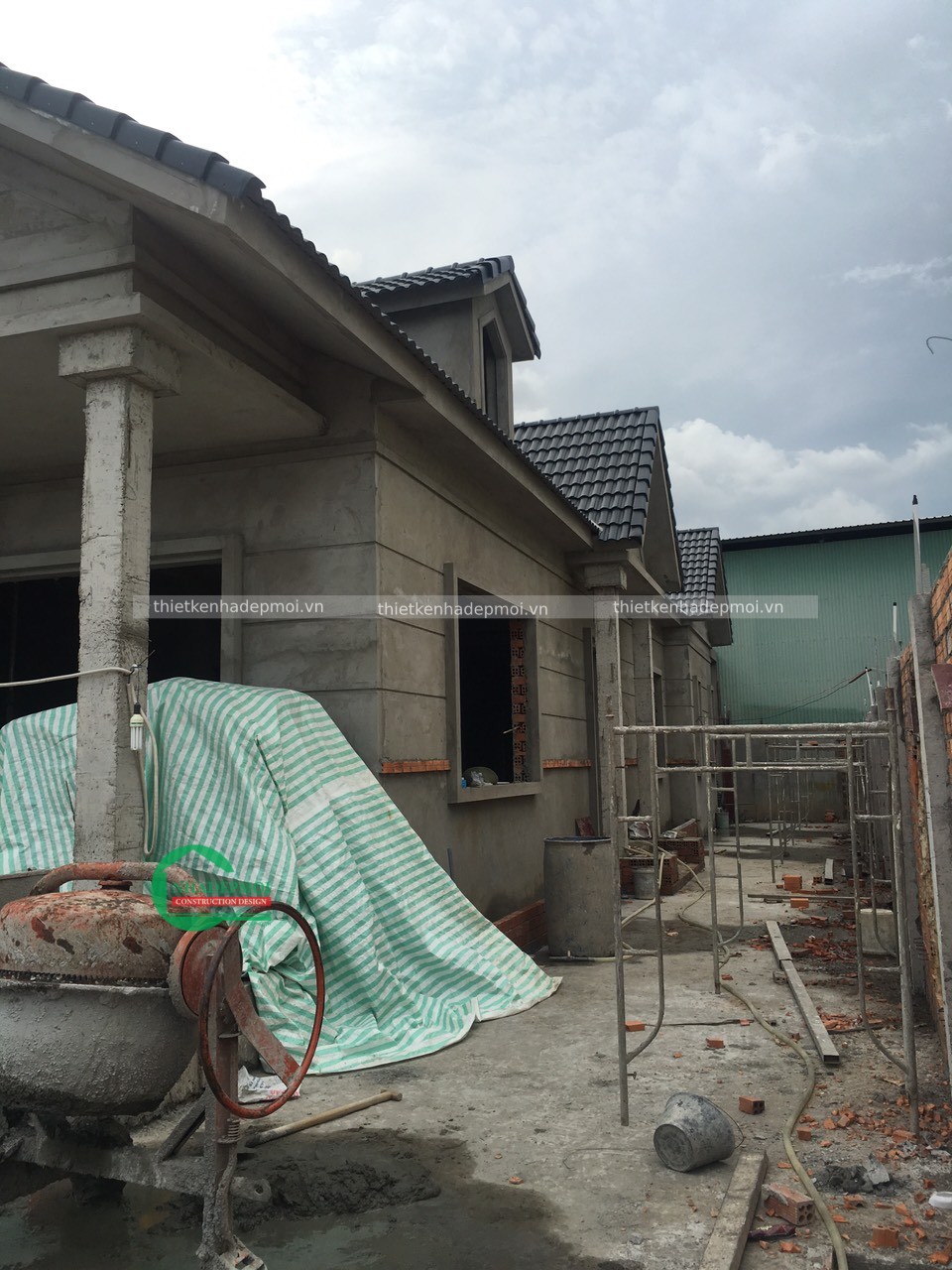 Công ty xây nhà cấp 4 mái thái ở cần thơ đẹp nhẹ nhàng thu hút