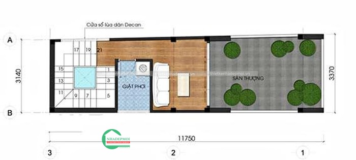 Nhà phố tân cổ điển diện tích 3.5x14m