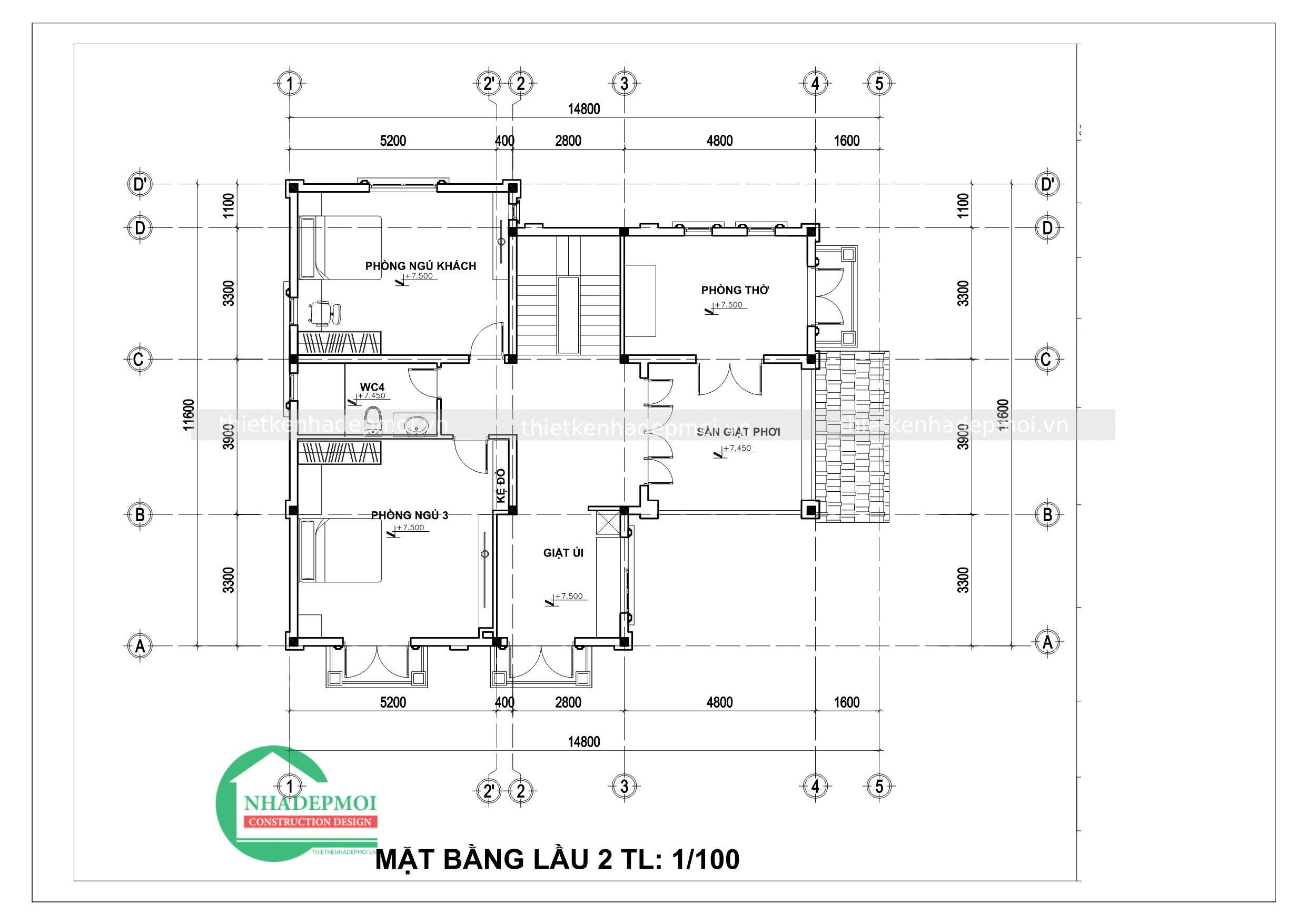 Mẫu biệt thự đẹp bán cổ điển 3 tầng
