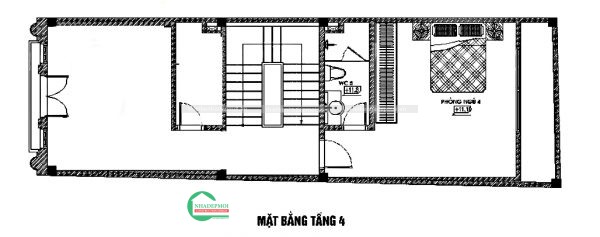 Mẫu nhà phố tân cổ điển 4 tầng 6x15m.