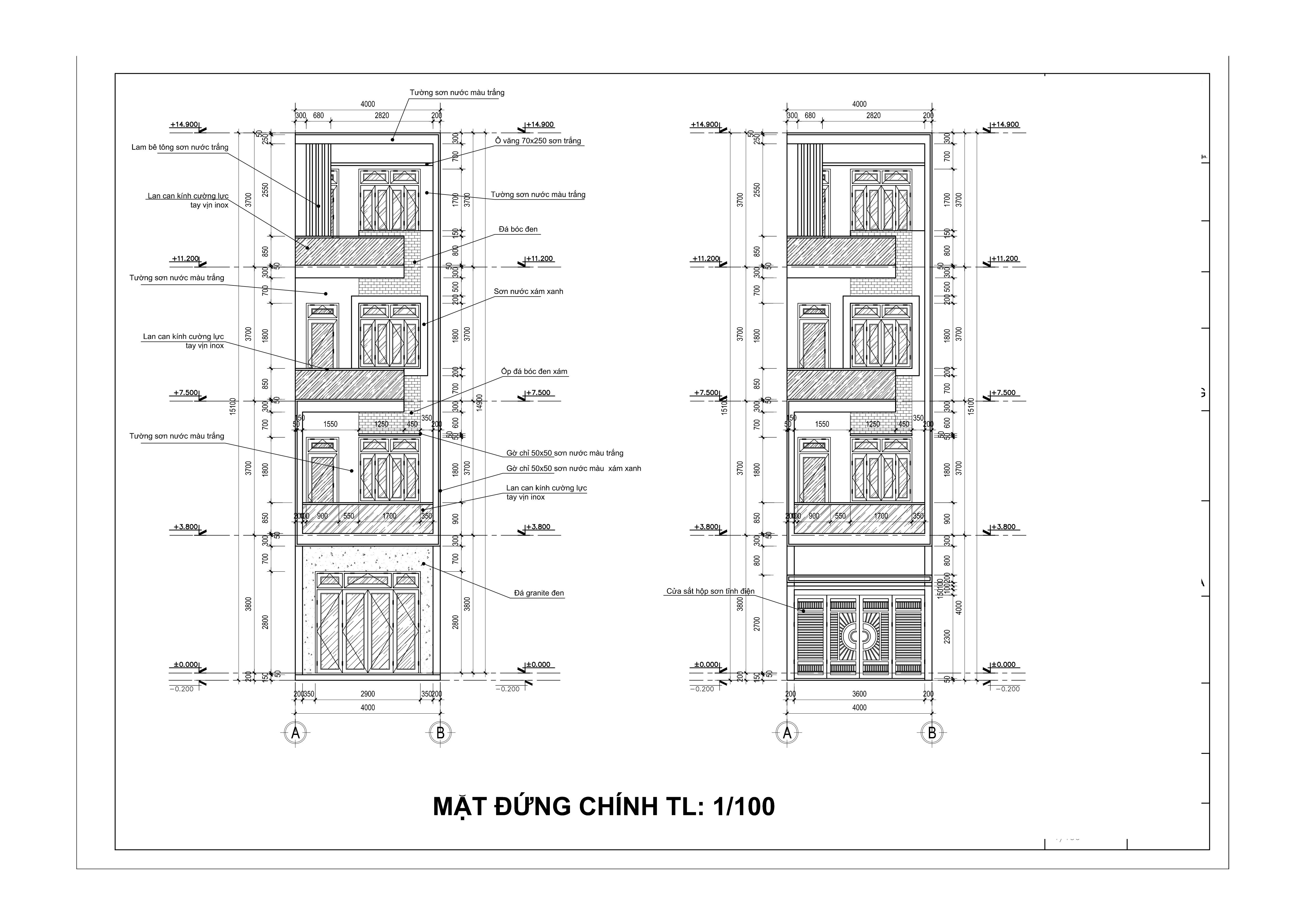 Mẫu thiết kế nhà phố 1 trệt 3 lầu dt 4x15m gò vấp.