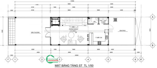 Mẫu nhà phố tân cổ điển 1 trệt 3 lầu kết hợp kinh doanh diện tích 5x22m
