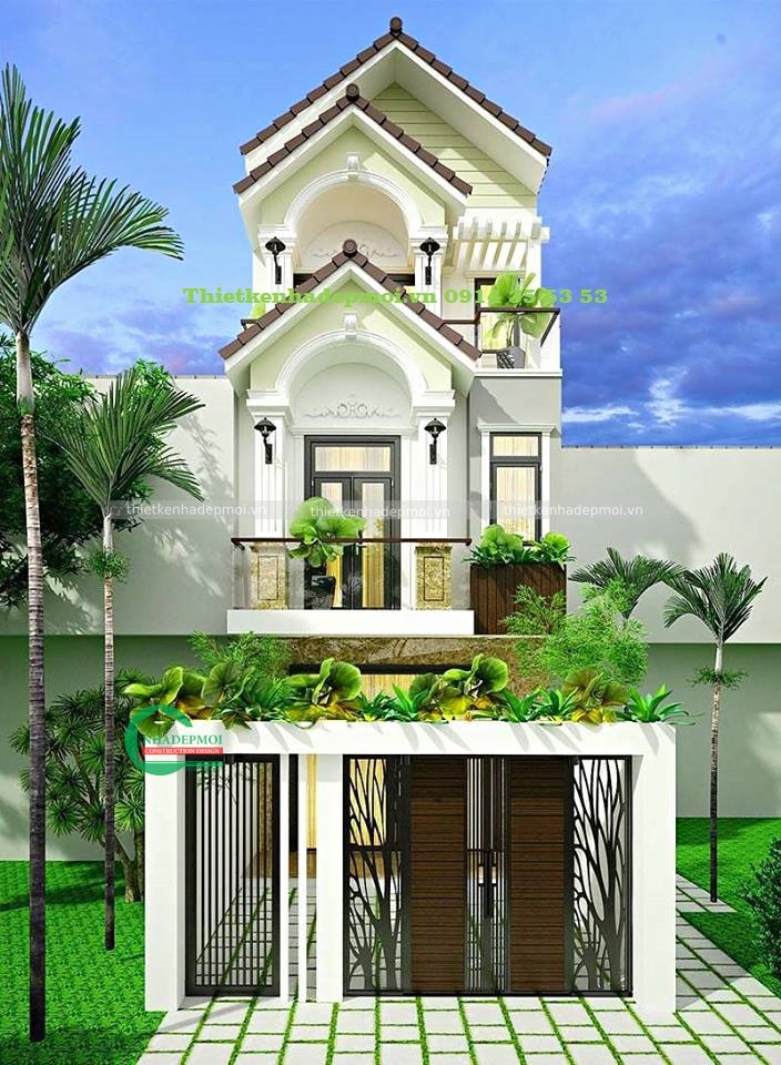 Mẫu nhà phố tân cổ điển 5x16m tại đồng nai