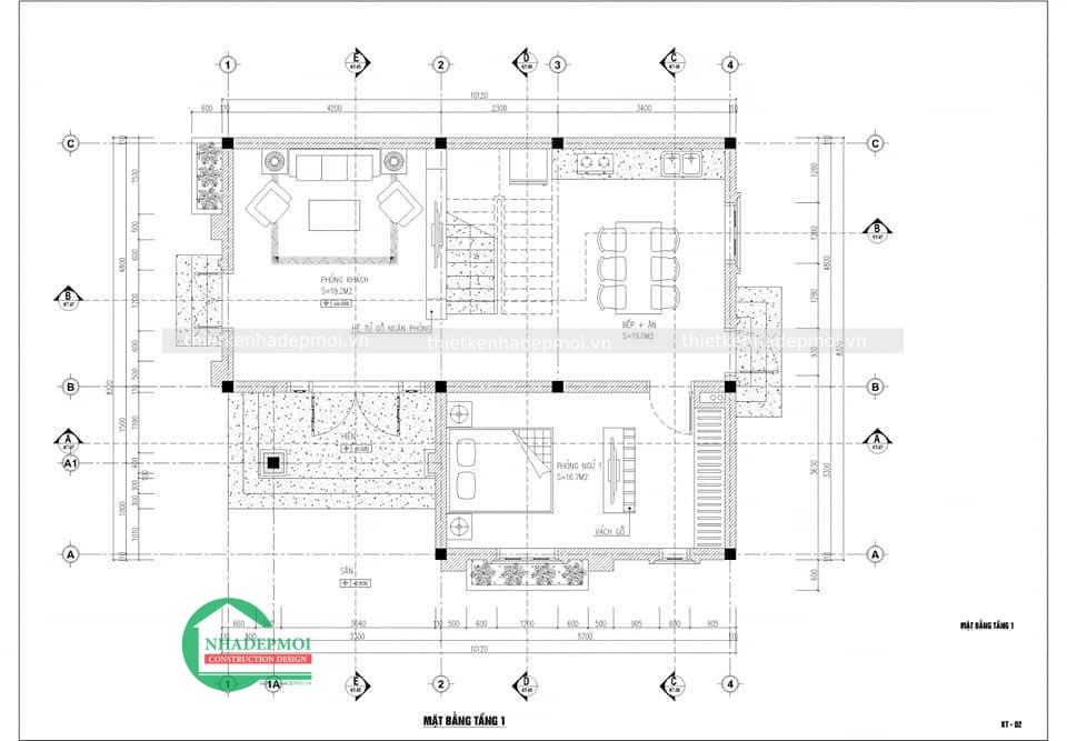 Mẫu nhà mái thái đẹp 2 tầng ấn tượng