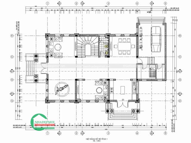 Thiết kế biệt thự tân cổ điển 3 tầng hài hòa trong từng đường nét