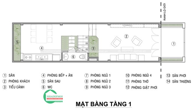 Mẫu nhà ống 4 tầng hiện đại, sang trọng và đẳng cấp