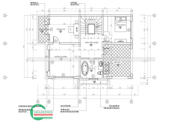 Thiết kế biệt thự 3 tầng tân cổ điển sang trọng