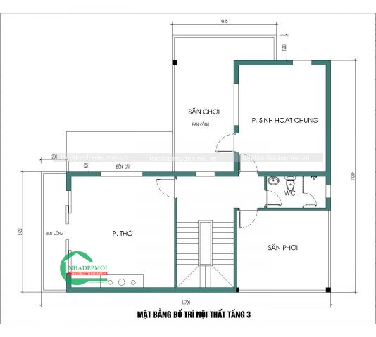 Mẫu biệt thự 3 tầng hiện đại mái thái độc đáo, ấn tượng