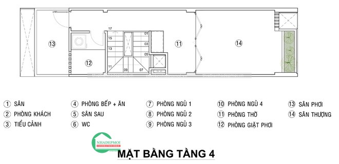 Mẫu nhà ống 4 tầng hiện đại, sang trọng và đẳng cấp