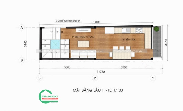 Mẫu nhà phố tân cổ điển 1 trệt 3 lầu sân thượng