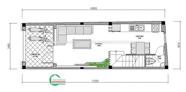 Mẫu thiết kế nhà phố 3 tầng tân cổ điển&nbsp;