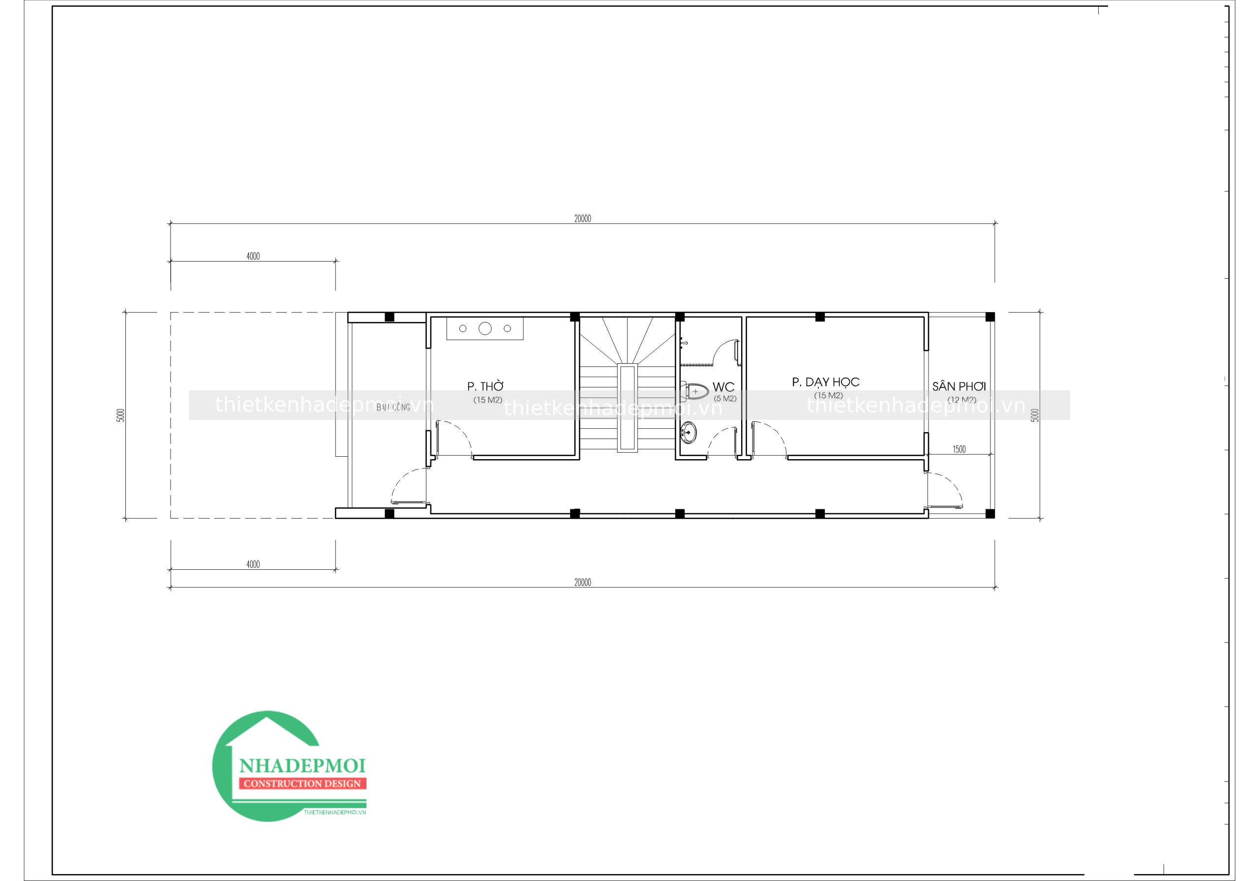 Mẫu nhà phố hiện đại 1 trệt 2 lầu