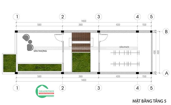 Mẫu nhà phố đẹp 5 tầng hiện đại công năng vượt trội