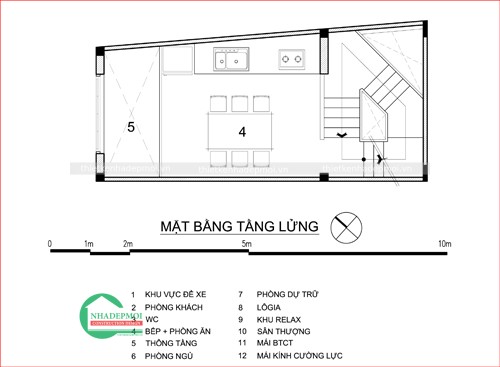 Mẫu nhà phố 1 trệt 3 lầu sân thượng
